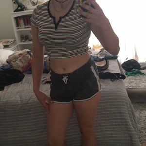 Striped crop top